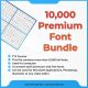 10,000 Premium Font Collection Bundle