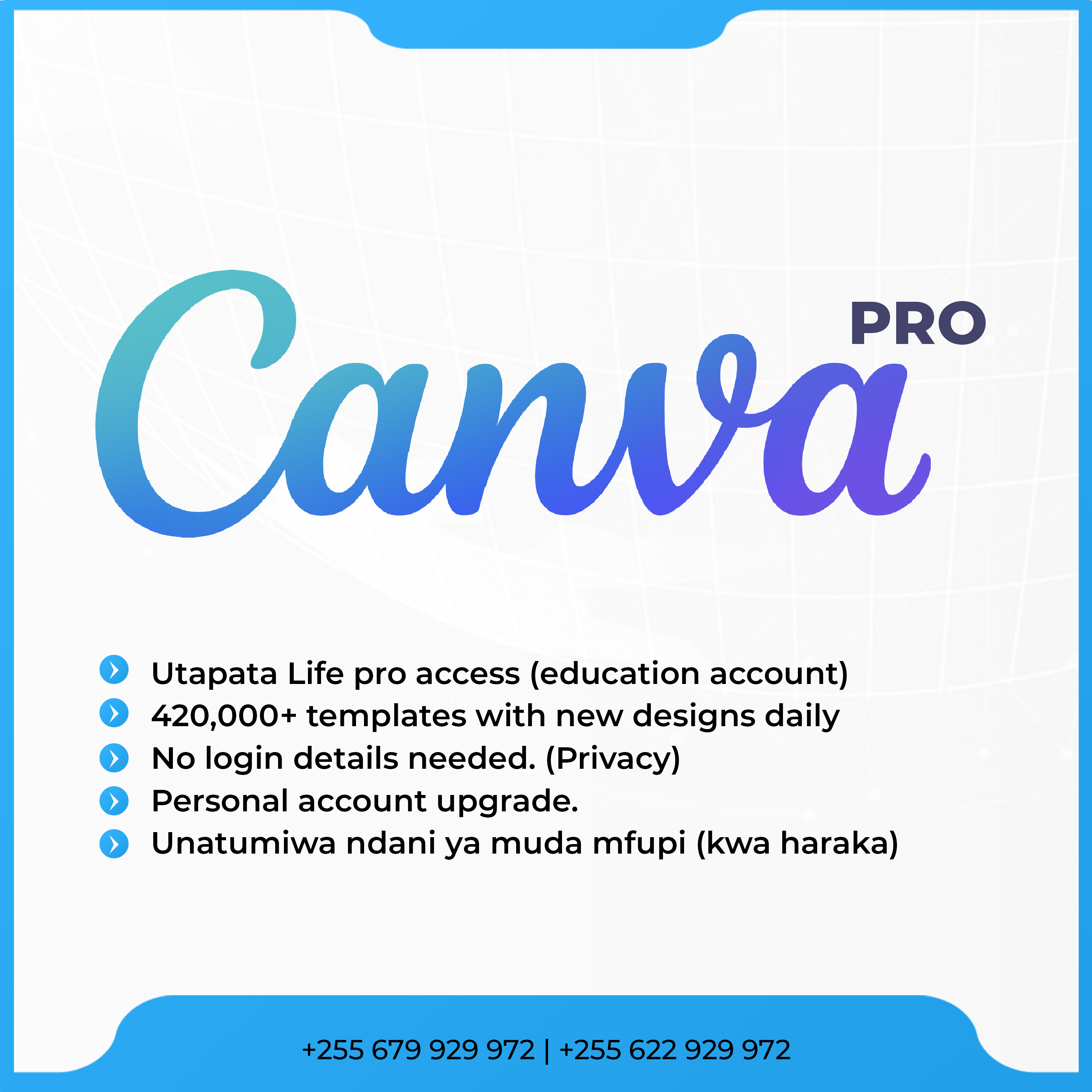 Canva Pro Edu | Upgrade Own Account | Education Account